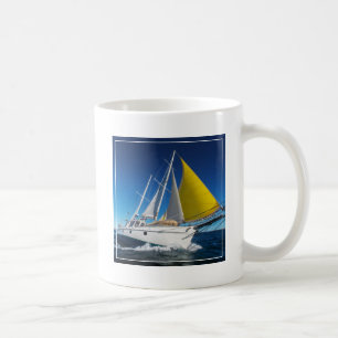 Taza De Café Navegación del océano en un yate