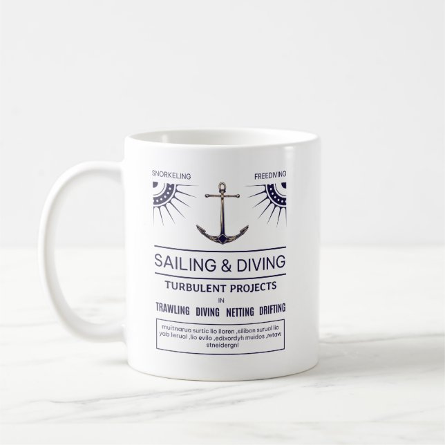 Taza De Café Navegación en CD y buceo (Izquierda)