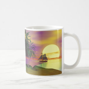 Taza De Café Navegación por el atardecer