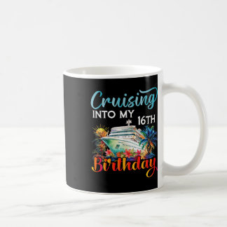 Taza De Café Navegando hacia mi cumpleaños número 16 Crucero Cu