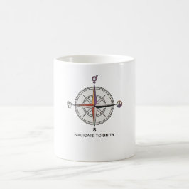 Taza De Café Navegar por la Unidad Compass mug - Justicia socia