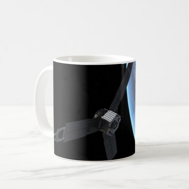Taza De Café Naves espaciales de Juno durante su vuelo terrestr (Anverso izquierdo)