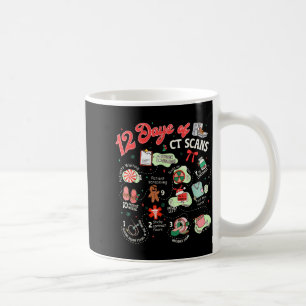 Taza De Café Navidad 12 Días De Tecnólogo De Ct Escaneo De Gato