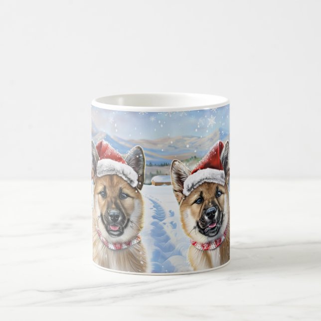 Taza De Café Navidad Akita (Centro)