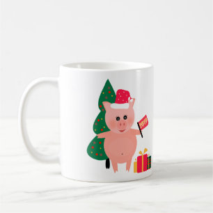 Taza De Café Navidad, año del cerdo