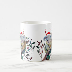 Taza De Café Navidad Australiana Koala Árbol de Goma Santa Somb