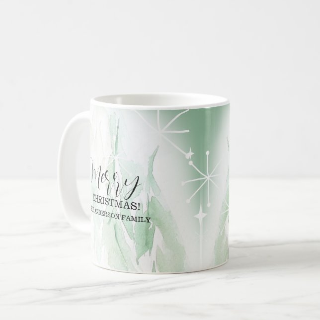 Taza De Café Navidad Blanca Pueblo Campestre (Anverso izquierdo)