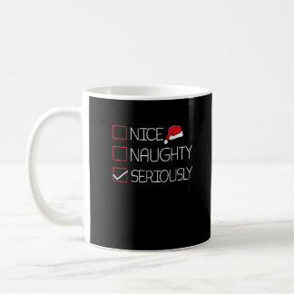 Taza De Café Navidad Bonita Traviesa Seriamente Estilo Moderno