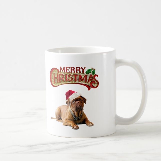 Taza De Café Navidad Bordeauxdog (Derecha)