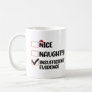 Taza De Café Navidad Bueno Malo Evidencia Insuficiente