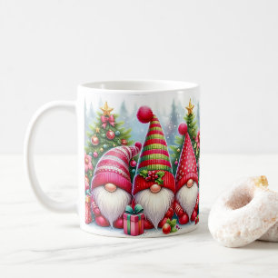 Taza De Café Navidad caprichosa con alegres gnomos navideños