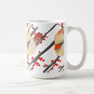 Taza De Café Navidad cardinal femenino