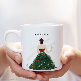 Taza De Café navidad, chica de navidades, regalo de navidades, 
