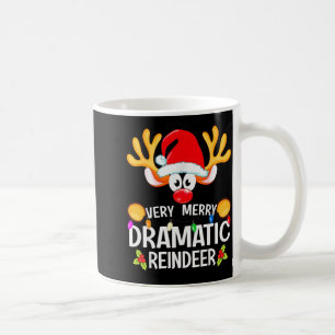 Taza De Café Navidad Combinando Muy Alegre Dramático Reno
