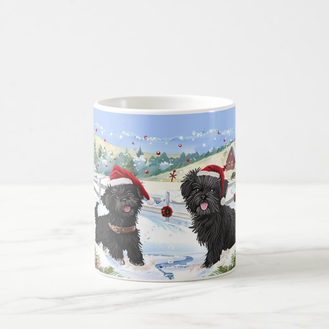 Taza De Café Navidad con Affenpinscher (Centro)