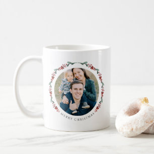 Taza De Café Navidad con Foto Botánica Moderna