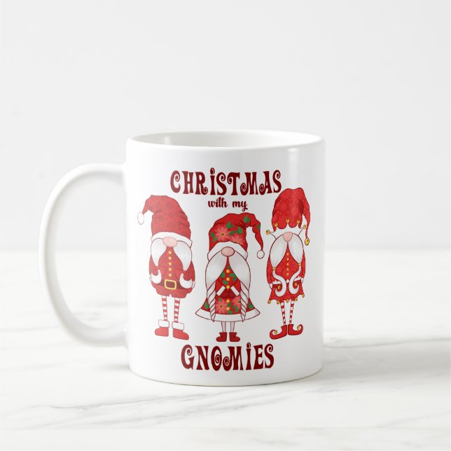 Taza De Café Navidad con mis Gnomies Divertido (Izquierda)