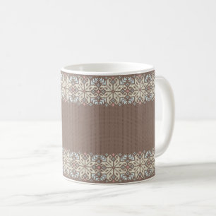 Taza De Café Navidad con Patrón de Tejido Fair Isle Acogedor