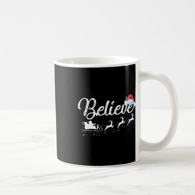 Taza De Café Navidad - Cree en Santa Claus  (Derecha)