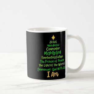 Taza De Café Navidad Cristiana Jesús Biblia Nombres Árbol de Na