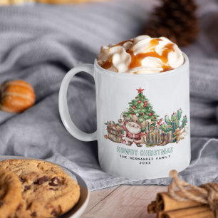 Taza De Café Navidad de Cómo   Monograma de vacaciones divertid