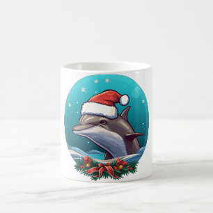 Taza De Café Navidad de delfines