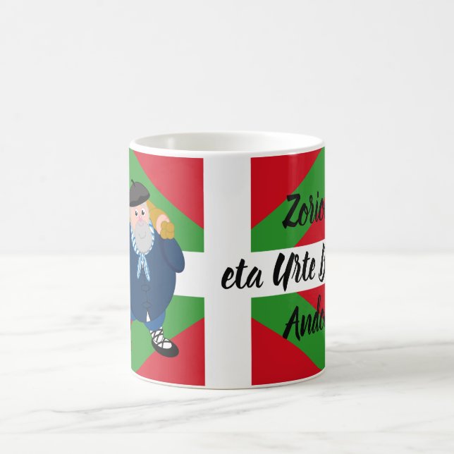 Taza De Café Navidad de encargo que saluda, Olentzero + (Centro)