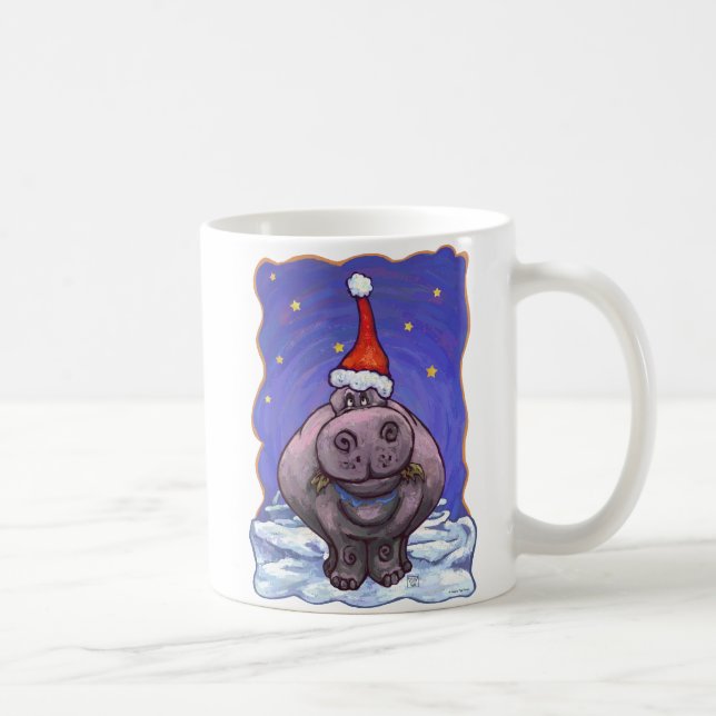 Taza De Café Navidad de hipopótamo (Derecha)