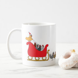 Taza De Café Navidad de los pollos