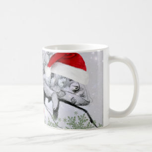 Taza De Café Navidad de un camaleón envuelto