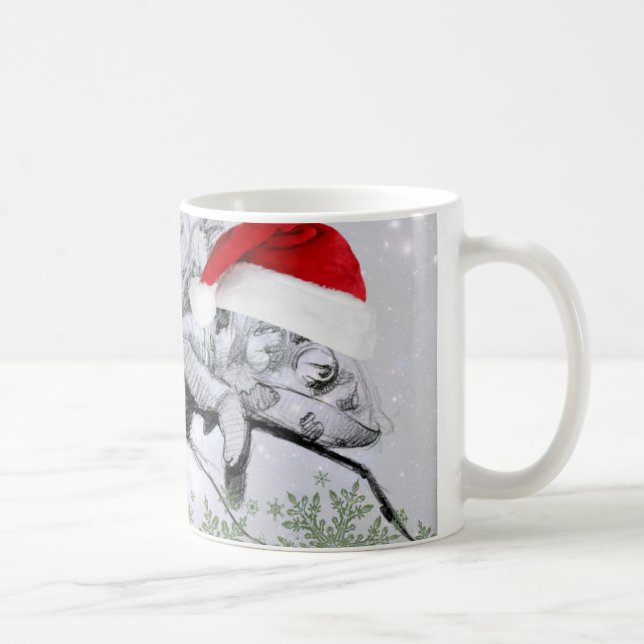 Taza De Café Navidad de un camaleón envuelto (Derecha)