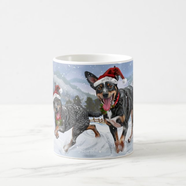 Taza De Café Navidad del Kelpie Australiano (Centro)