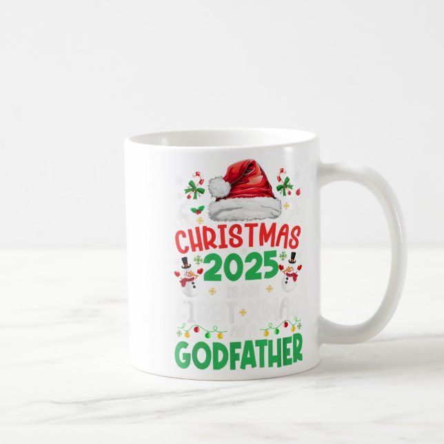 Taza De Café Navidad Divertida 2025 Es Mi Primera Navidad Como  (Derecha)