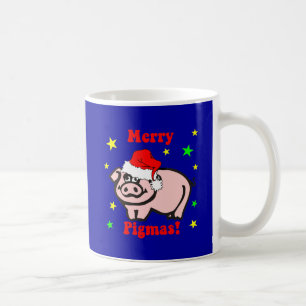 Taza De Café Navidad divertido del cerdo