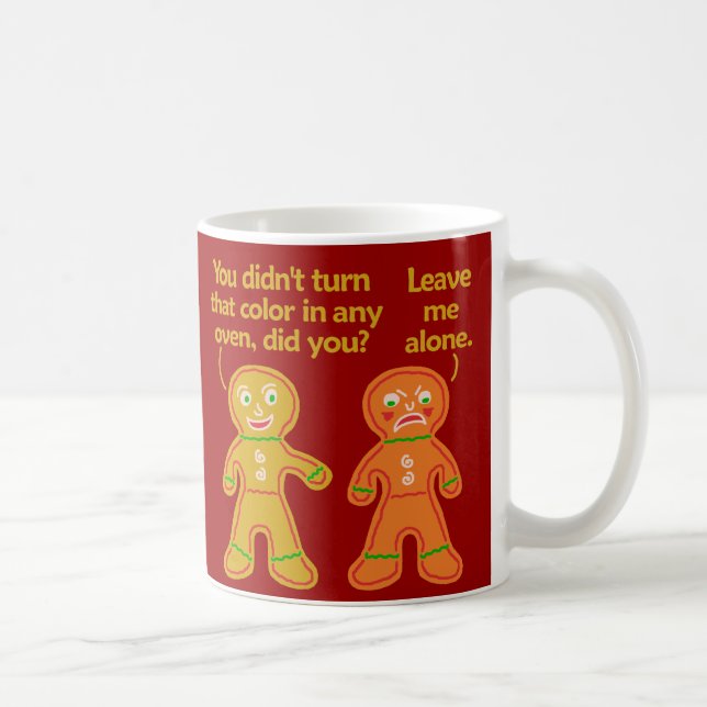 Taza De Café Navidad divertido del moreno de la falsificación (Derecha)