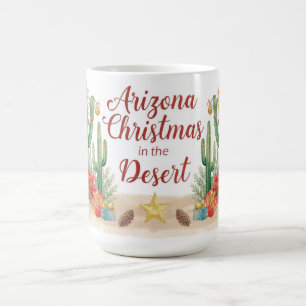 Taza De Café Navidad en Arizona en el desierto