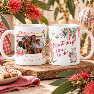 Taza De Café Navidad en Australia Foto Familiar Personalizada
