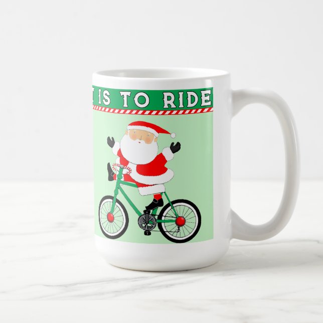 Taza De Café Navidad en bicicleta (Derecha)