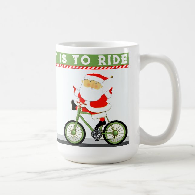 Taza De Café Navidad en bicicleta (Derecha)