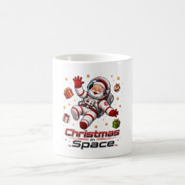 Taza De Café Navidad en el Espacio Santa Astronauta Lindo Día F