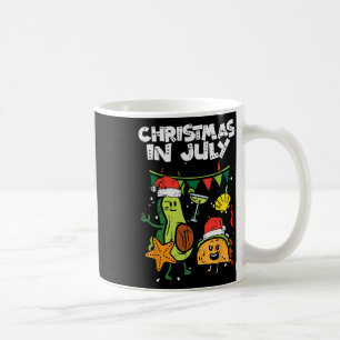 Taza De Café Navidad En Julio Aguacate Taco Verano Hombres Mexi