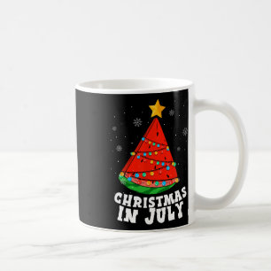 Taza De Café Navidad En Julio Árbol De Sandía Vacaciones De Ver