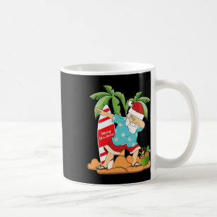 Taza De Café Navidad En Julio Dabbing Santa Verano Sandía