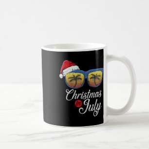 Taza De Café Navidad En Julio Fría Playa Hawaiana Vacaciones De