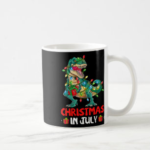 Taza De Café Navidad En Julio Hombres Niños Infantil T Rex Dino