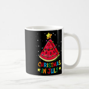 Taza De Café Navidad En Julio Sandía Árbol De Navidad Verano Ho