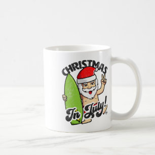 Taza De Café Navidad En Julio Santa Claus Divertido Gráfico Ver