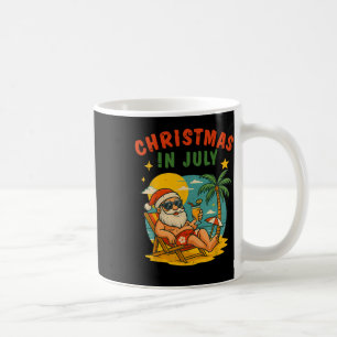 Taza De Café Navidad En Julio Santa Verano Navidad En Julio Pla