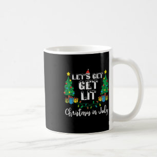 Taza De Café Navidad En Julio Vamos A Encendernos divertida Nav