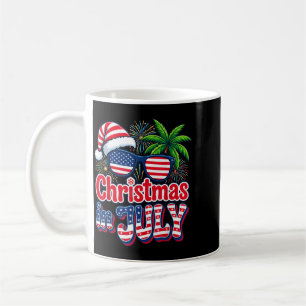 Taza De Café Navidad En Julio Verano Playa Hawaii Santa Usa